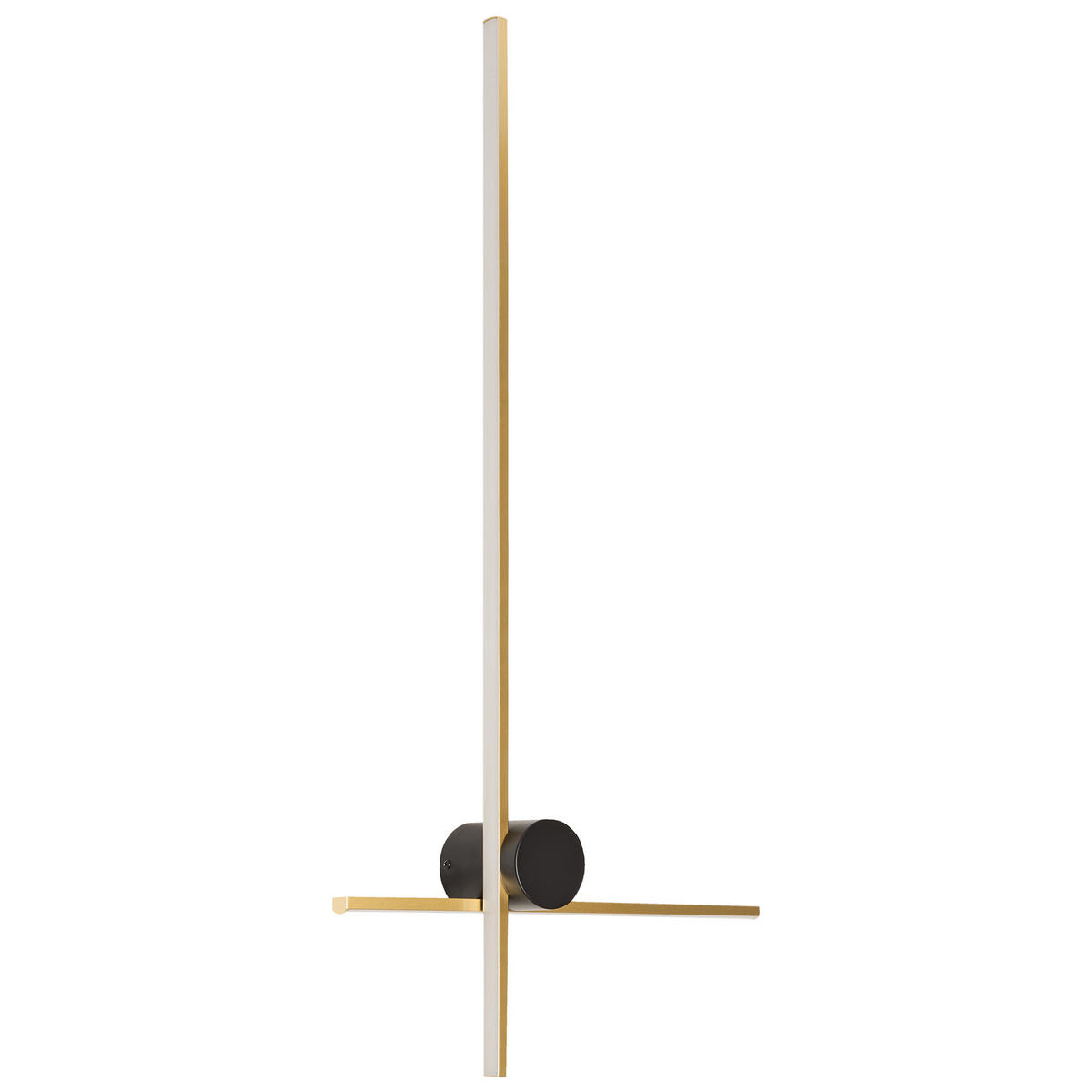 LED WANDLAMPE Gold/Schwarz Nuevo - Goldfarben/Schwarz, Metall (45/90/11cm) - Beliani