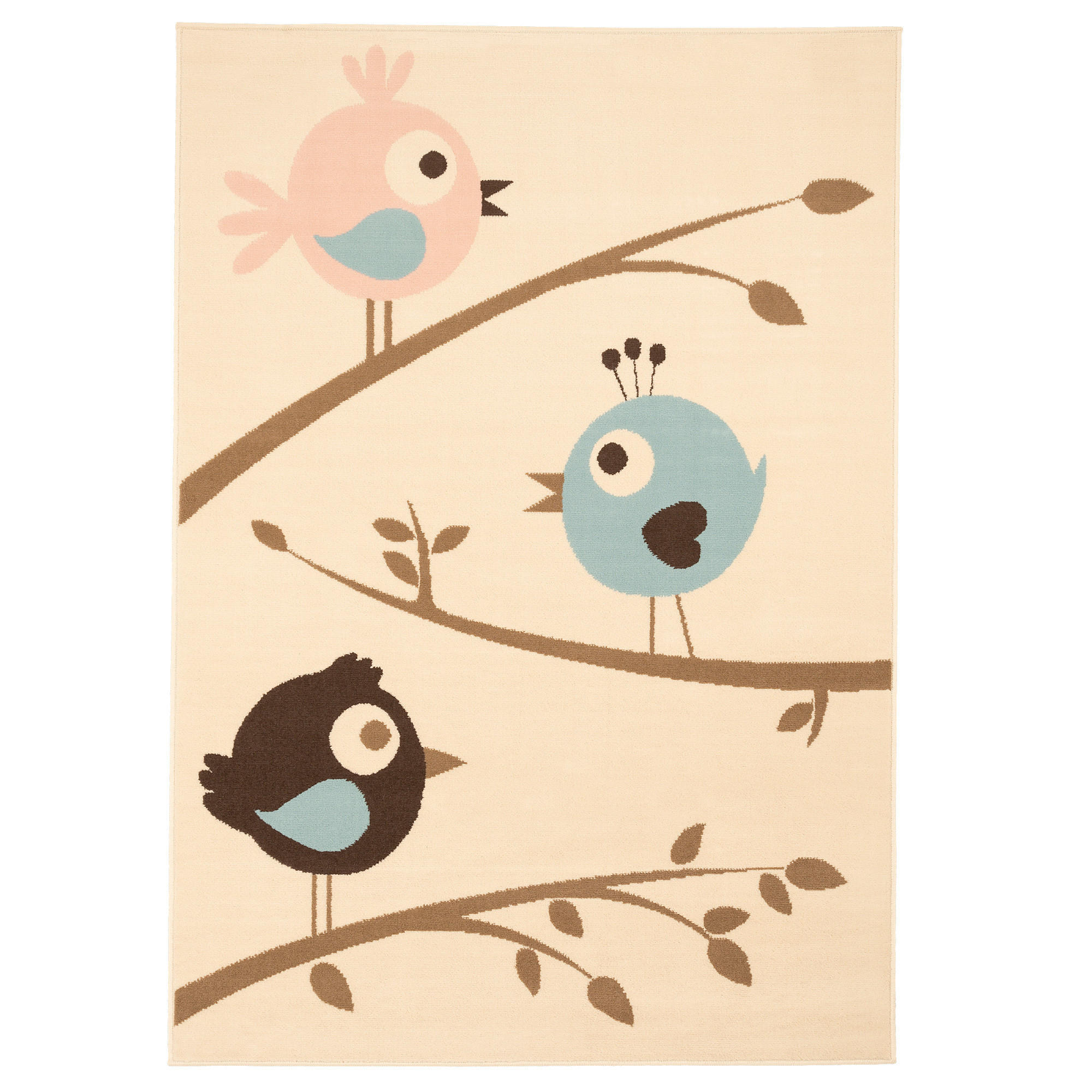 KINDERTEPPICH TRENDLINE VÖGEL PASTELL BEIGE BLAU - Beige, Textil (185/270cm) - Pergamon