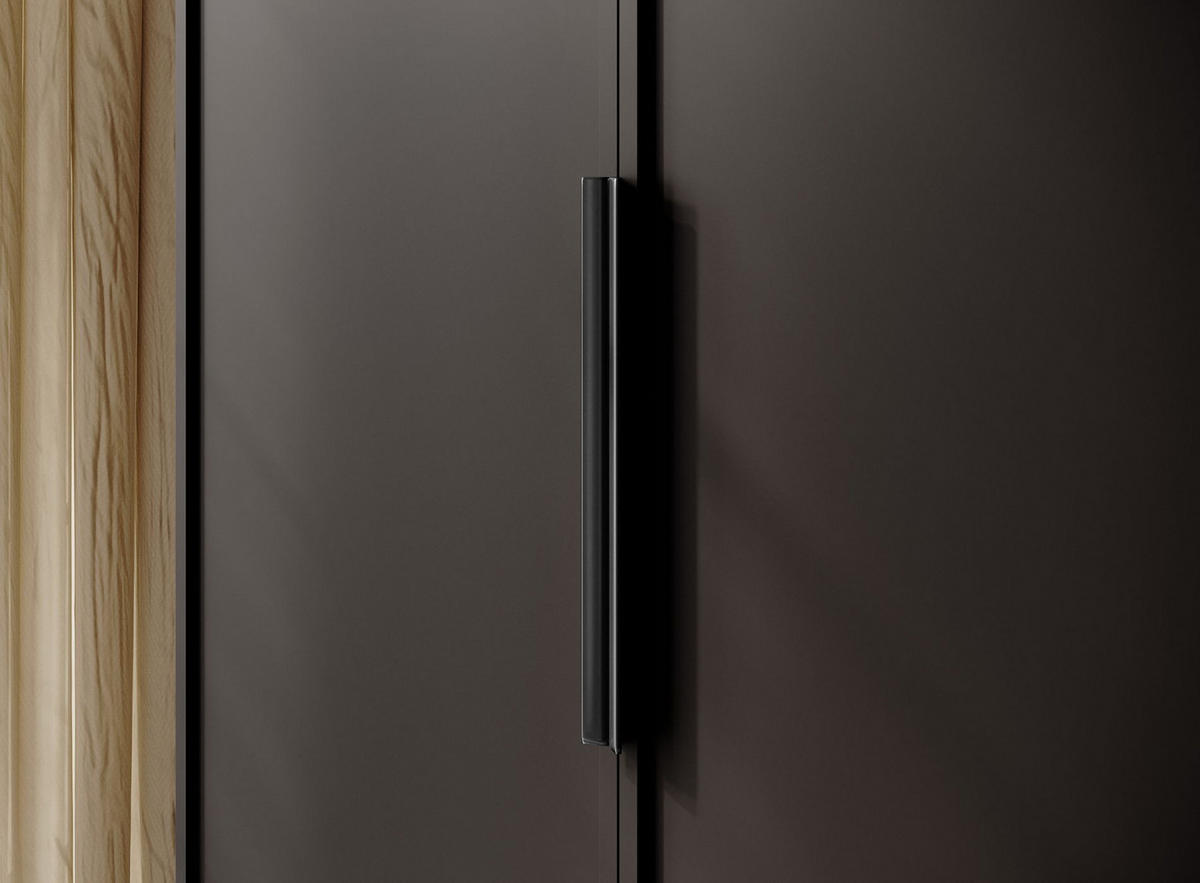 KLEIDERSCHRANK Frame Schwarz 100 cm - Goldfarben/Schwarz, Holzwerkstoff/Metall (100/200.5/57cm) - Selsey