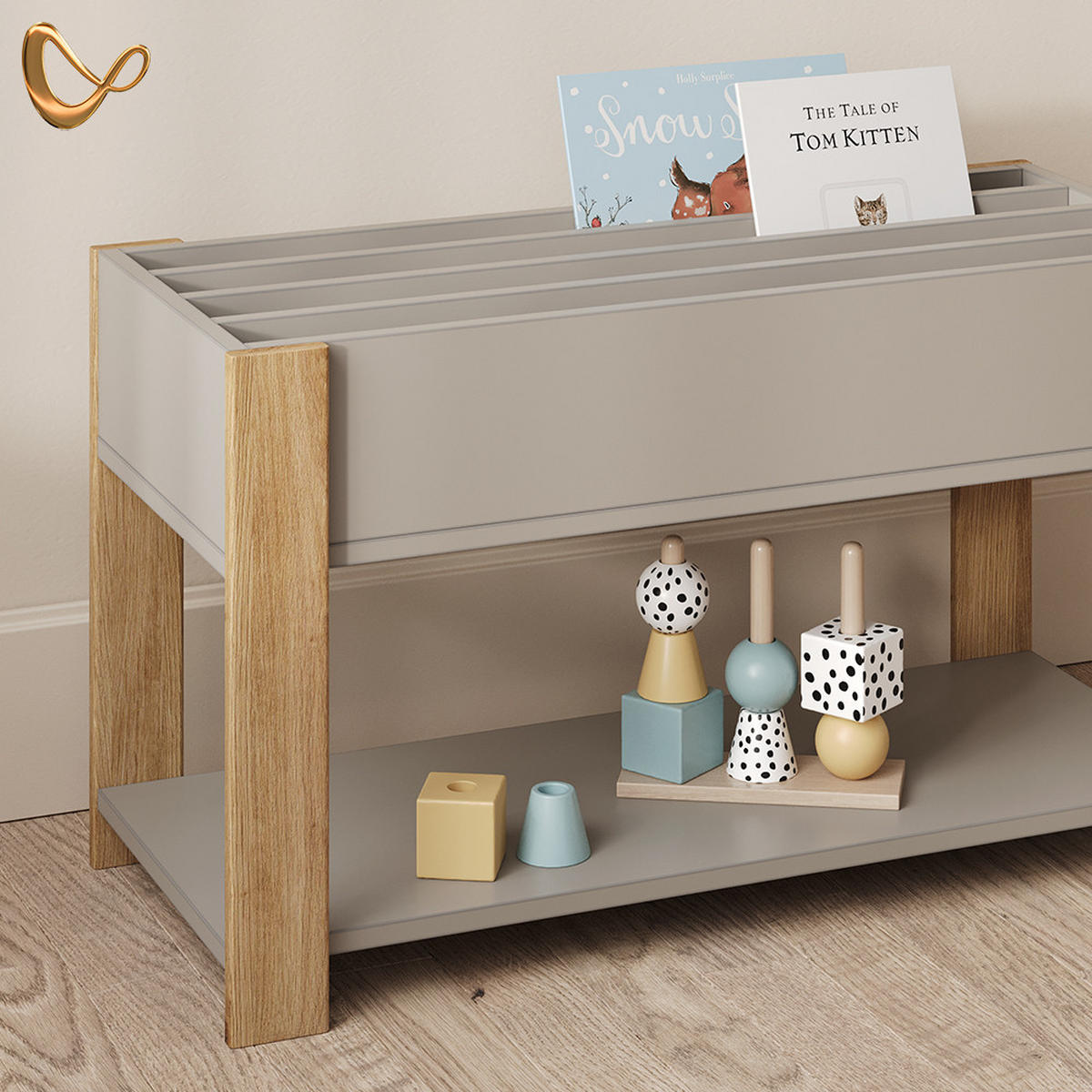 KINDERREGAL Mailo Cashmere/Artisan 80 x 46 cm - Kaschmir/Eiche Artisan, Holzwerkstoff (80/46/40cm) - Livinity®
