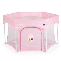LAUFSTALL Playbox rosa 139 x 118 cm, Matratze, Tragetasche, Öffnung, klappbar, Babyreisebett - Rosa, Metall (118/74/139cm) - Cangaroo