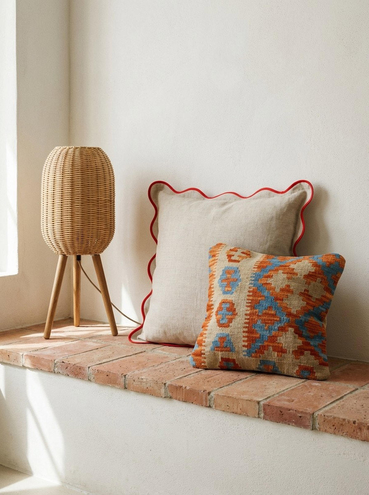 KELIM-KISSEN Mehrfarbig 50/50 cm Schurwolle - Multicolor, Textil (50/50cm) - Looma