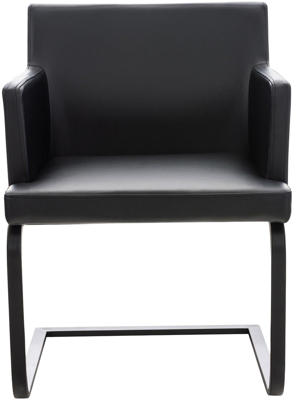 ESSZIMMERSTUHL Emma 58x60x78cm Kunstleder Schwarz Essstuhl - Schwarz, Kunststoff (58/78/60cm) - DELUKE