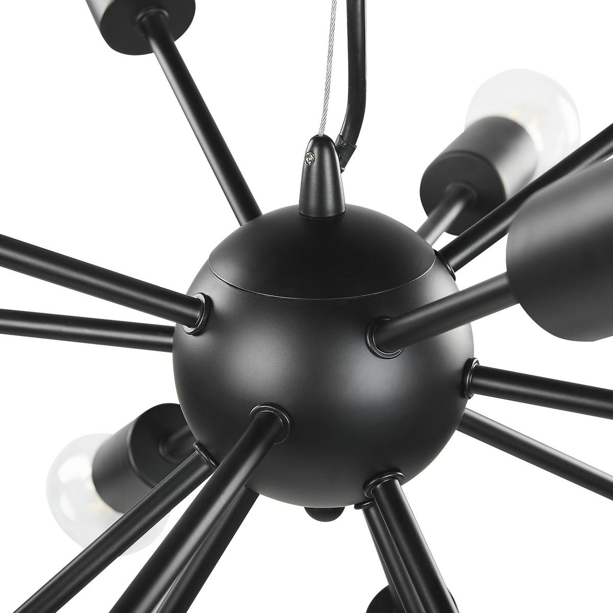 HÄNGELEUCHTE Balagas 52/52/115 cm - Schwarz, Metall (52/52/115cm) - Beliani