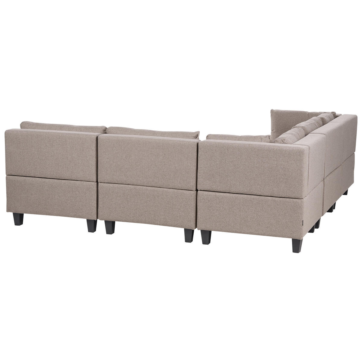 COLȚAR modul cu 5 locuri pe partea dreaptă maro textil cu otomană Unstad - maro/negru, material textil (228/228cm) - Beliani