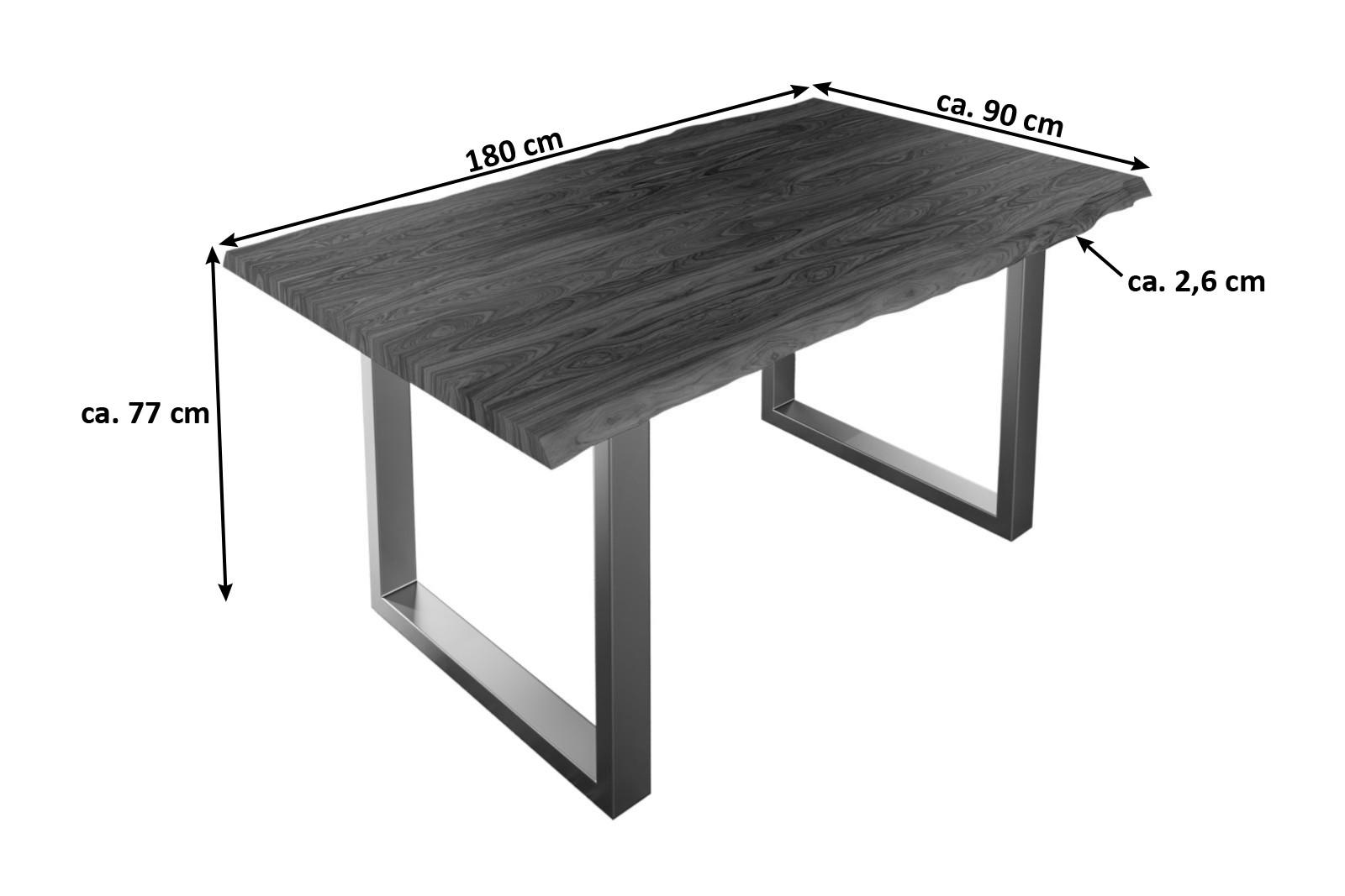 Thumbnail - SAM Esstisch, Braun, Holz, Echtholz,Akazie, Rechteckig,Quadratisch, U-Form, 180x77x90 cm, Esszimmer, Tische, Esstische