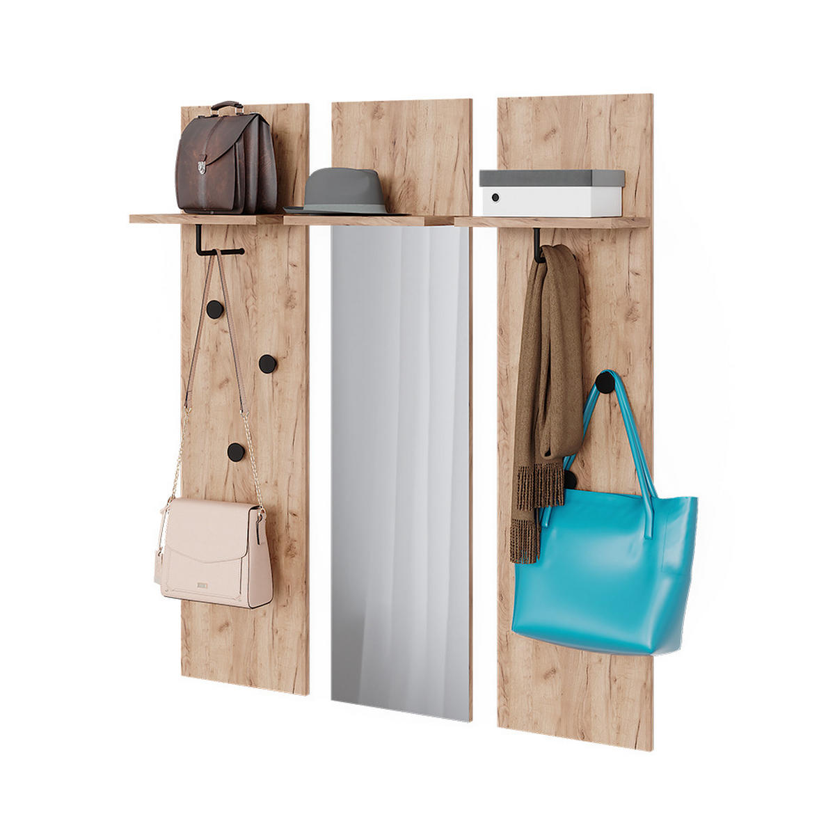 NÁSTĚNNÁ ŠATNÍ SKŘÍŇ Siri Zlatý mocný dub - medově dubová, kompozitní dřevo (36/135/21.6cm) - Vicco