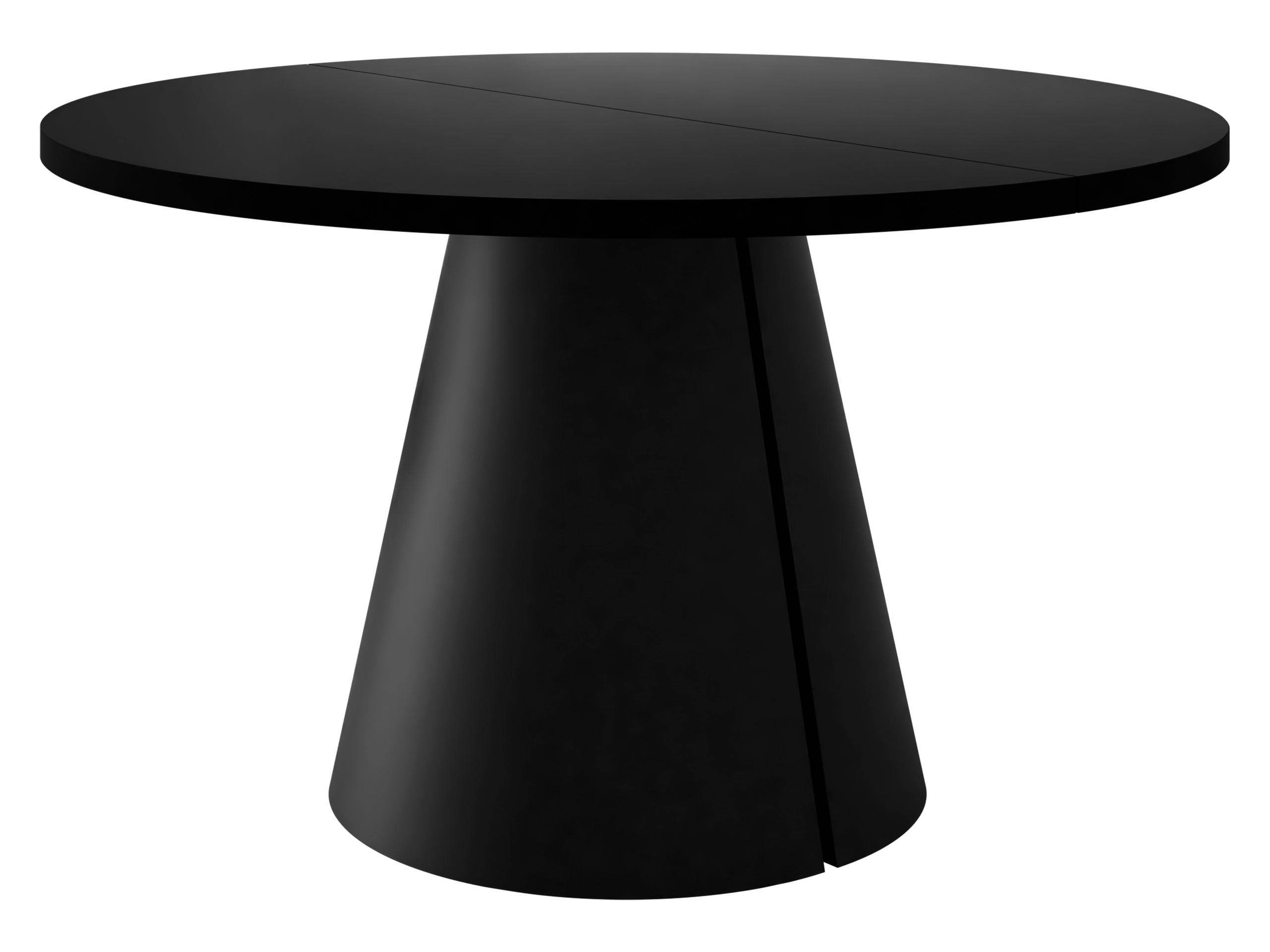 ESSTISCH Calma 120 - Schwarz, Holzwerkstoff/Metall (120/120/76cm) - MIRJAN24