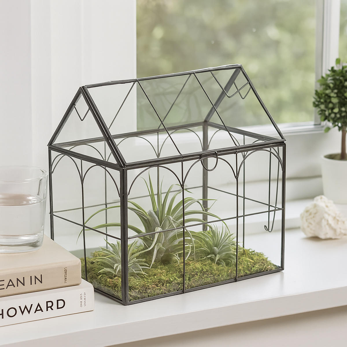 PFLANZENTERRARIUM - Transparent, Glas/Metall (25cm) - Relaxdays