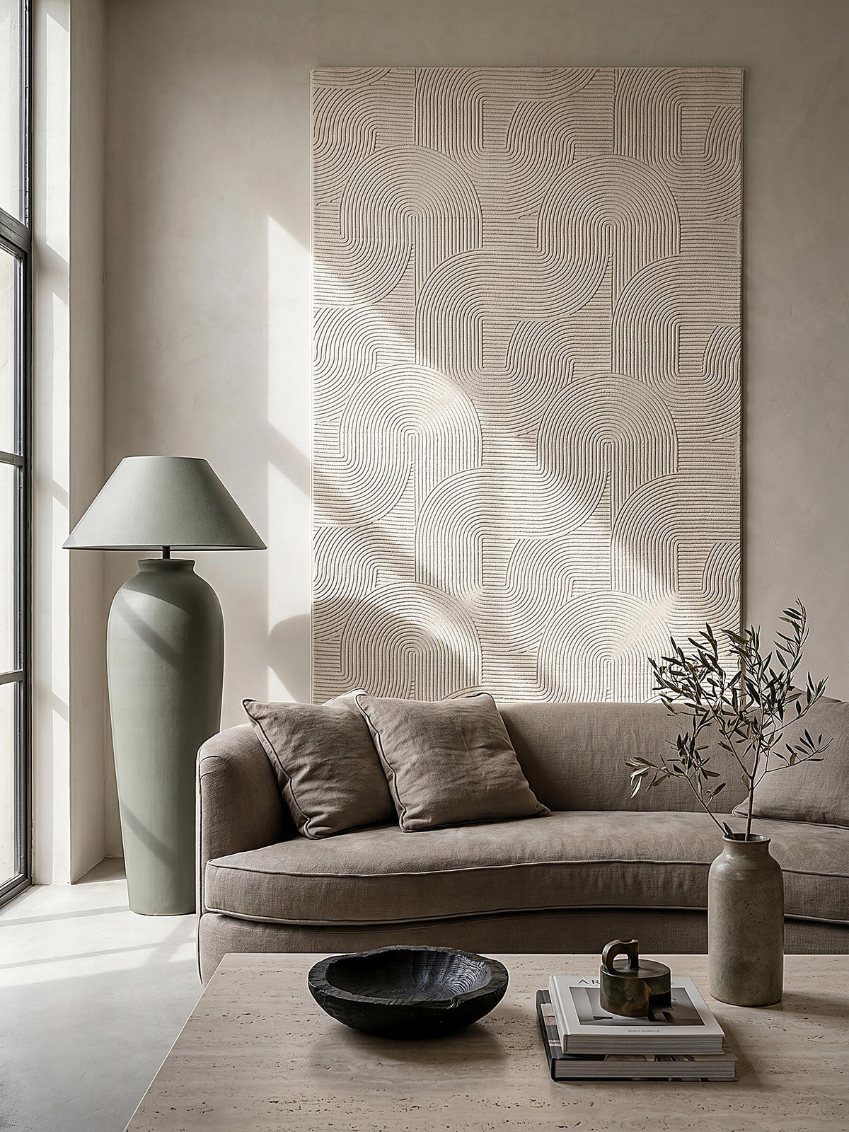 KURZFLORTEPPICH Antirutsch Geometrisch DALAR Polypropylen Creme 120 x 160 cm - Beige, Textil (120/160cm) - KADIMA DESIGN
