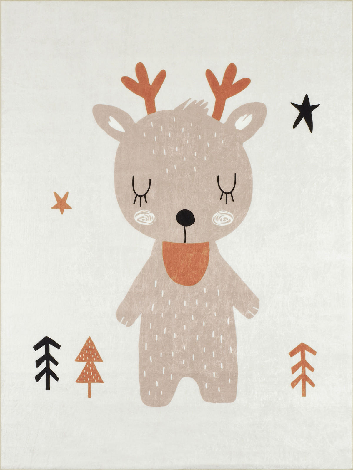 KINDERTEPPICH mit braunem Hirschmuster Happy 120x160 cm - Braun, Textil (120/160cm) - Nazar Rugs