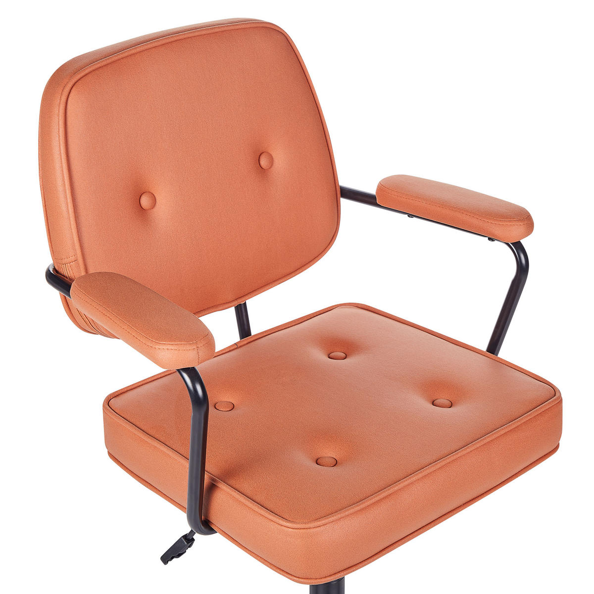 BÜROSTUHL Kunstleder Orange Pawnee - Orange, Textil/Metall (60/90/43cm) - Beliani