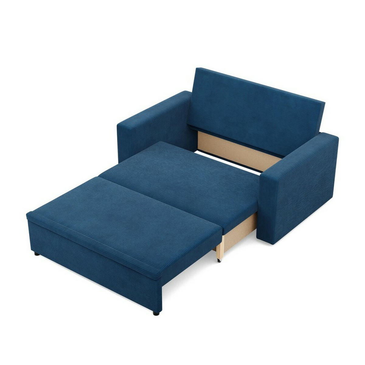 SOFA Neo mit gerader Armlehnen dunkelblau - Dunkelblau, Textil (148/90/87cm) - SIMKAM Furniture