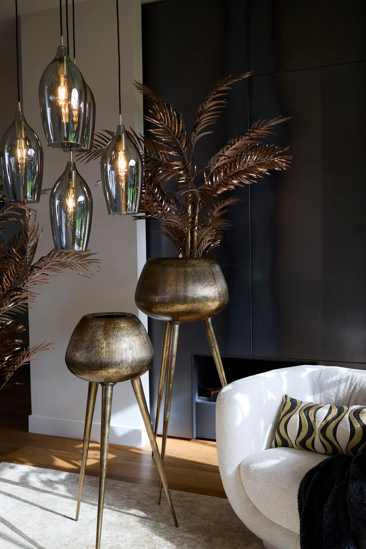 TOPF Marielle Gold Ø75/149 cm - Goldfarben, Metall (75/149/75cm) - Light & Living