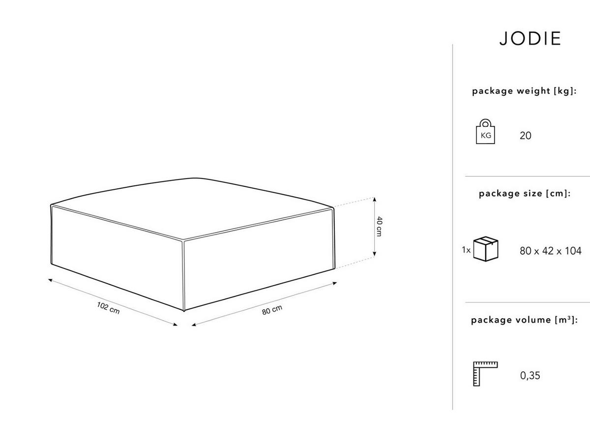 POUF Jodie aus strukturiertem Stoff hellgrau - Hellgrau, Textil (80/40/102cm) - Micadoni
