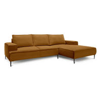ECKSOFA May Cappuccino 275 × 44 × 173 cm - Cappuccino, Textil (275/44/173cm) - Pillovely