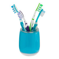 ZAHNBÜRSTENBEHÄLTER SAVONA, blau - Blau, Kunststoff (8/10/8cm) - bremermann