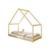 HAUSBETT 90x200 cm mit Matratze in natur - Hellbraun, Holzwerkstoff (90/200cm) - Kids Collective