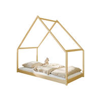 HAUSBETT 90x200 cm in natur - Hellbraun, Holzwerkstoff (90/200cm) - Kids Collective