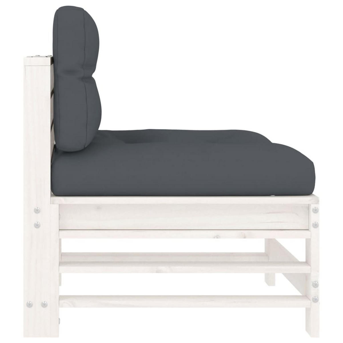 GARTENSOFA HUXAD 63.5/57.5/60 cm （2-SITZER） - Weiß, Holz (63.5/57.5/60cm) - ZMH