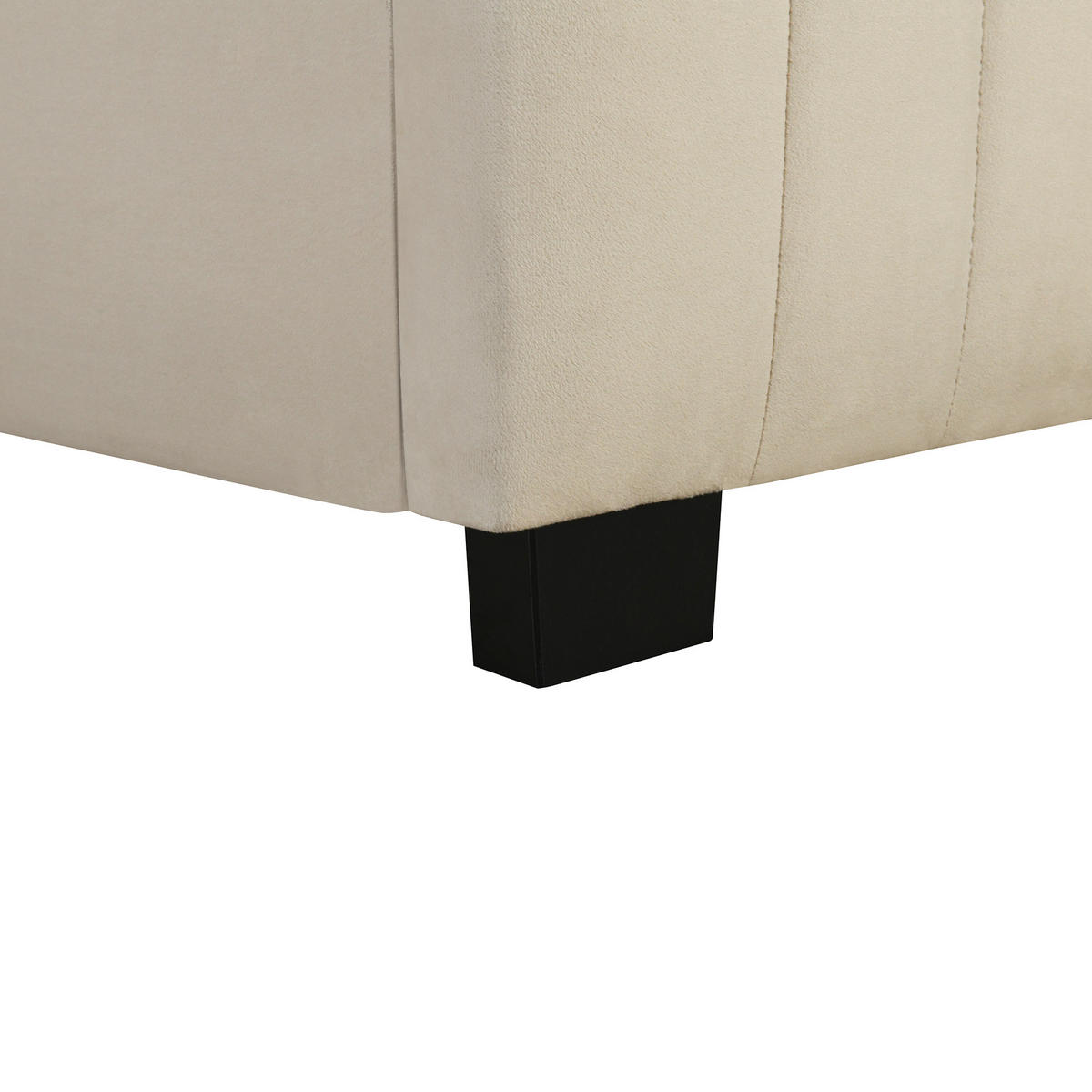 POLSTERBETT aus Samtstoff 90x190 cm in Beige mit Ausziehbett - Beige, Textil (90/190cm) - Modfu
