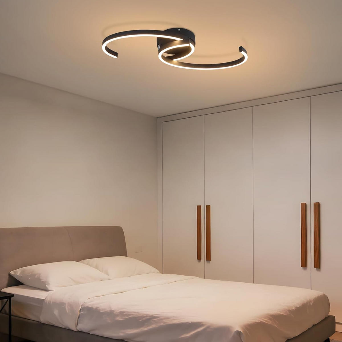 LED DECKENLEUCHTE Hornwall 61.6/7.0/23.0 cm - Schwarz, Metall (38/23/7cm) - ZMH