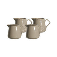 KRÜGE Casa grau 330 ml 4er Set - Grau, Keramik (0.3L) - Ritzenhoff Breker