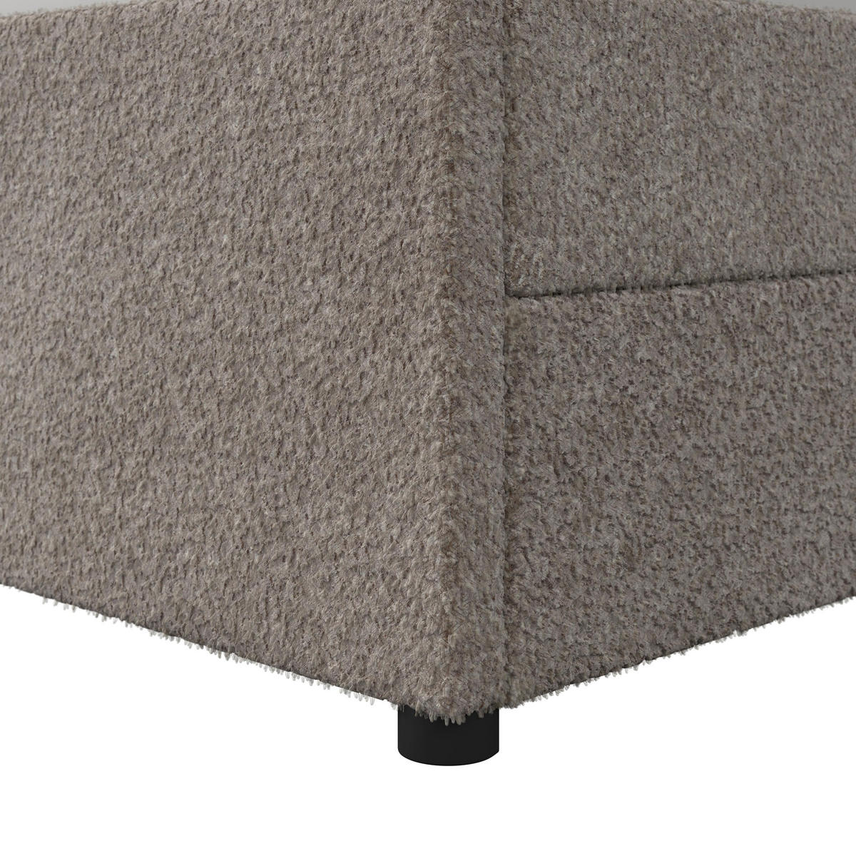 KINDERBETT Nina Taupe ca. 90 / 200 cm - Taupe, Holzwerkstoff - Bessagi Kids