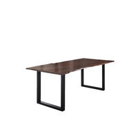ESSTISCH LUBIN - Schwarz/Braun, Holz/Metall (100/220/77cm) - SAM
