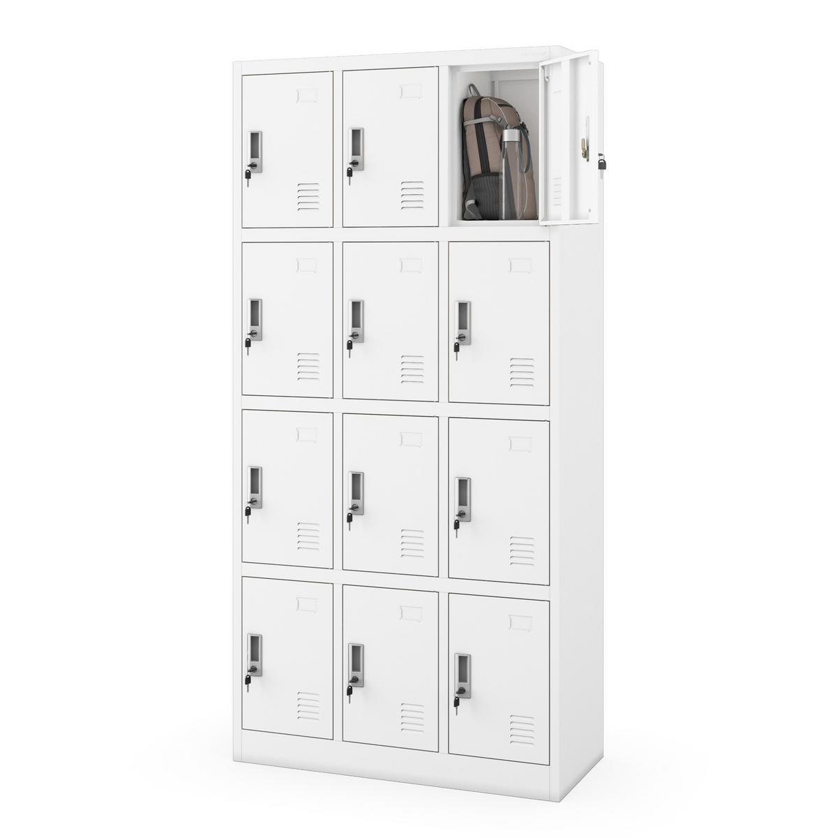 SCHLIESSFACHSCHRANK Marcin 90 x 185 x 40 cm - Weiß, Metall (90/185/40cm) - Jan Nowak