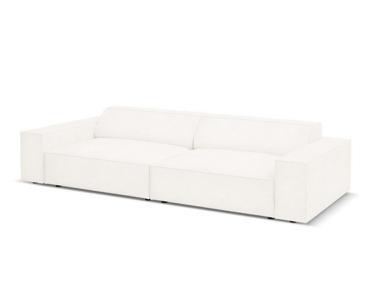 SOFA Jodie aus Boucle beige 3 Sitzplätze - Beige, Textil (102/70/204cm) - Micadoni