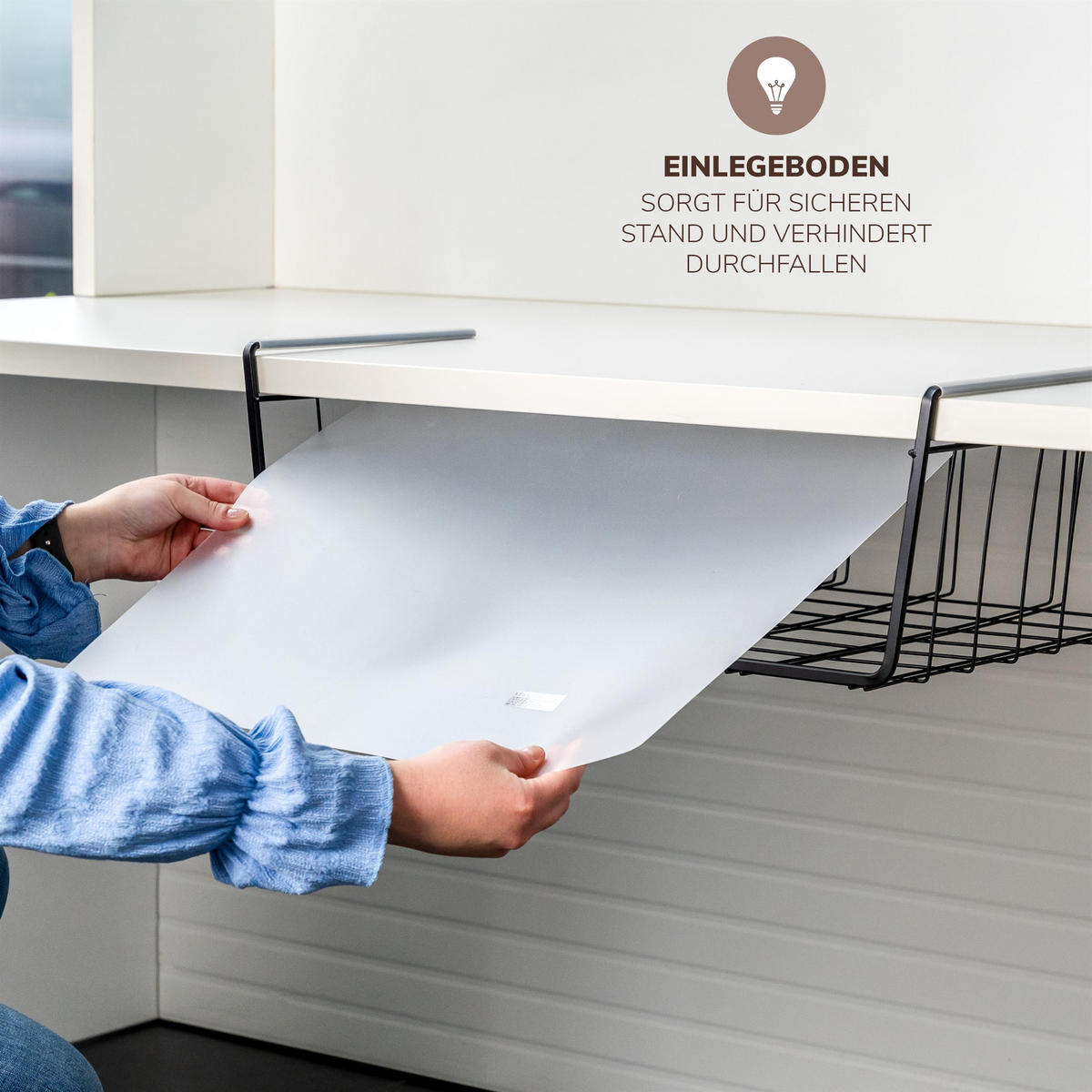 MAXI-SCHRANKKORB, schwarz - Schwarz, Metall (61/20/45.5cm) - eluno