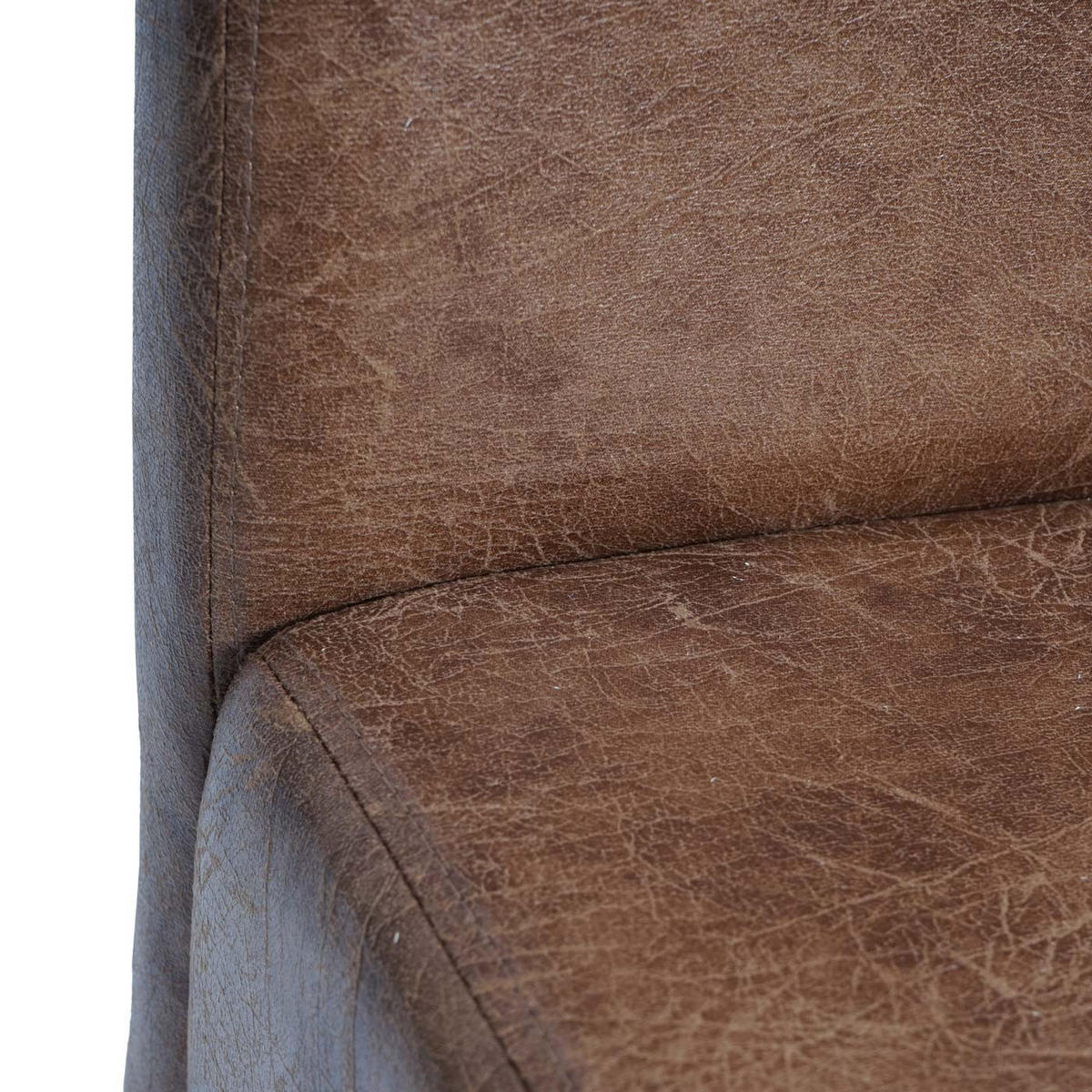 BARHOCKER gepolstert mit Lehne Sitzhöhe 75cm Holz Wildlederimitat dunkle Beine Stoff/Textil - Dunkelbraun, Textil (39/105/53cm) - PROREGAL