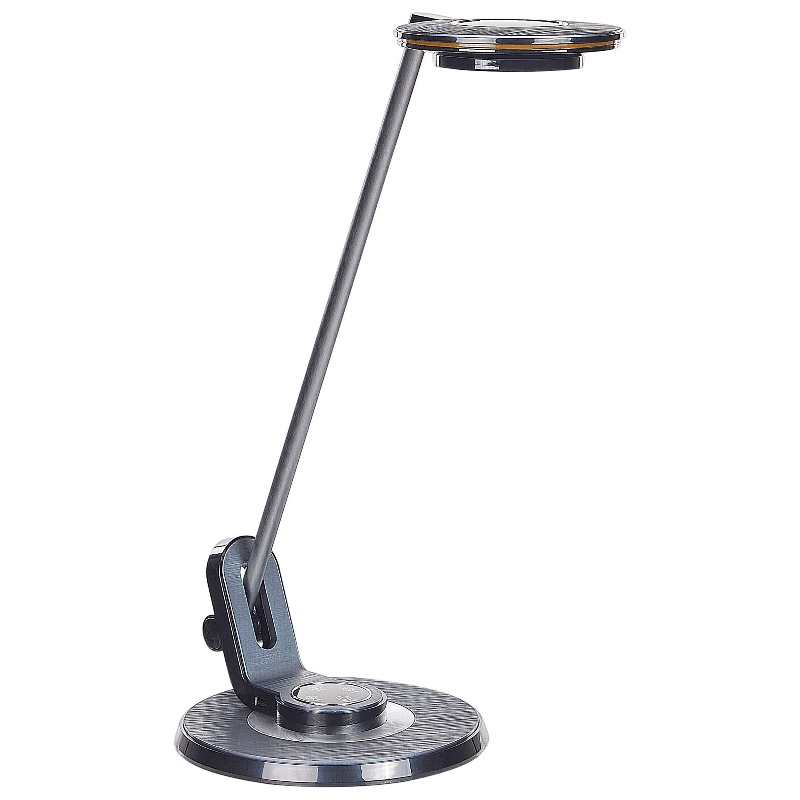 SCHREIBTISCHLAMPE Corvus 19/19/45 cm - Silberfarben, Metall (19/19/45cm) - Beliani