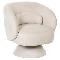 DREHSESSEL Hellbeige Lieksa - Beige, Textil (77/77/64cm) - Beliani