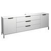 LOWBOARD Erna 216x45x82 Kreidegrau matt Lack - Hellgrau, Holzwerkstoff (216/82/45cm) - 58aufmkessel