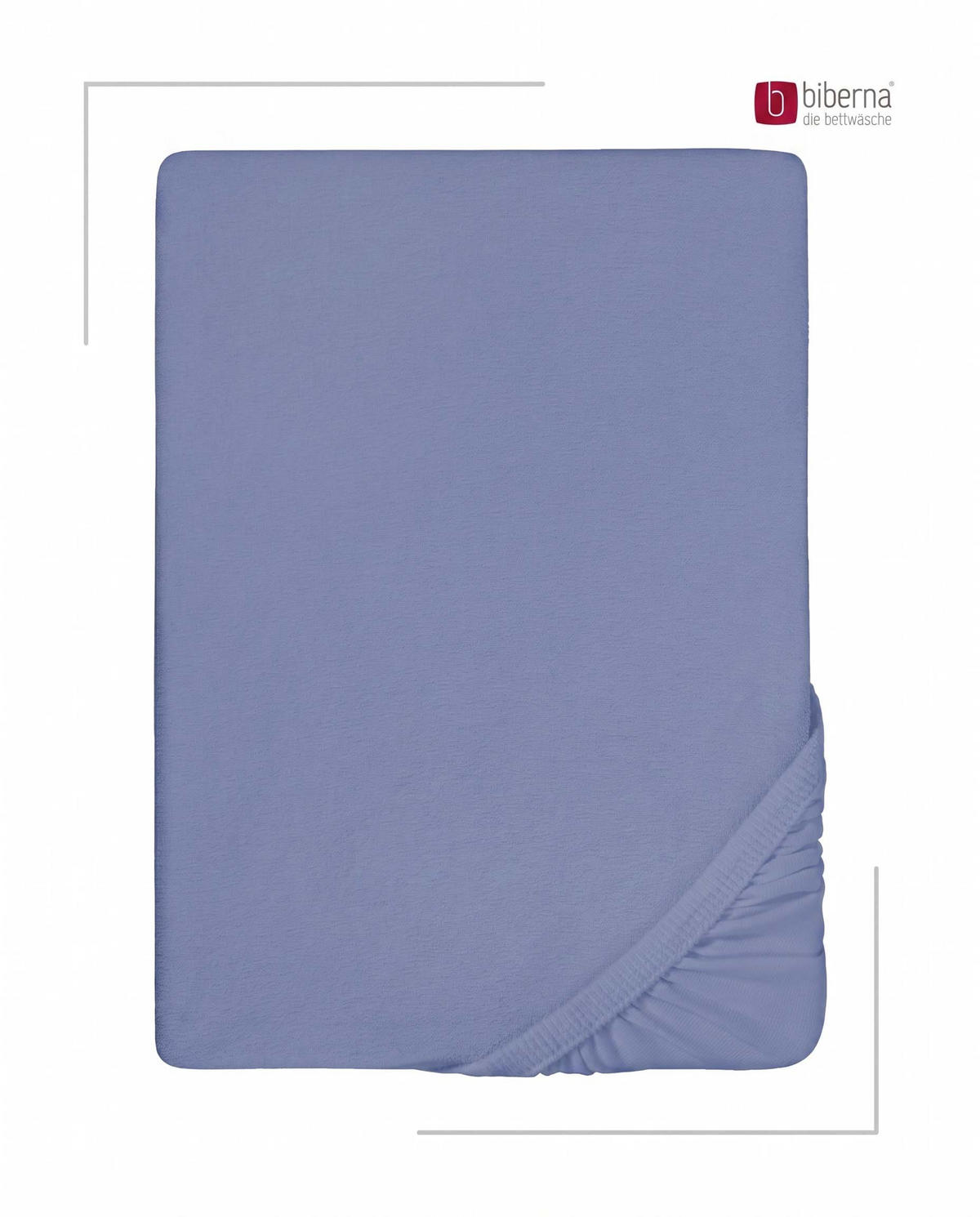 SPANNBETTTUCH Premium Frottee blau, 90x190 cm - 100x200 cm - Blau, Textil (100/200cm) - biberna