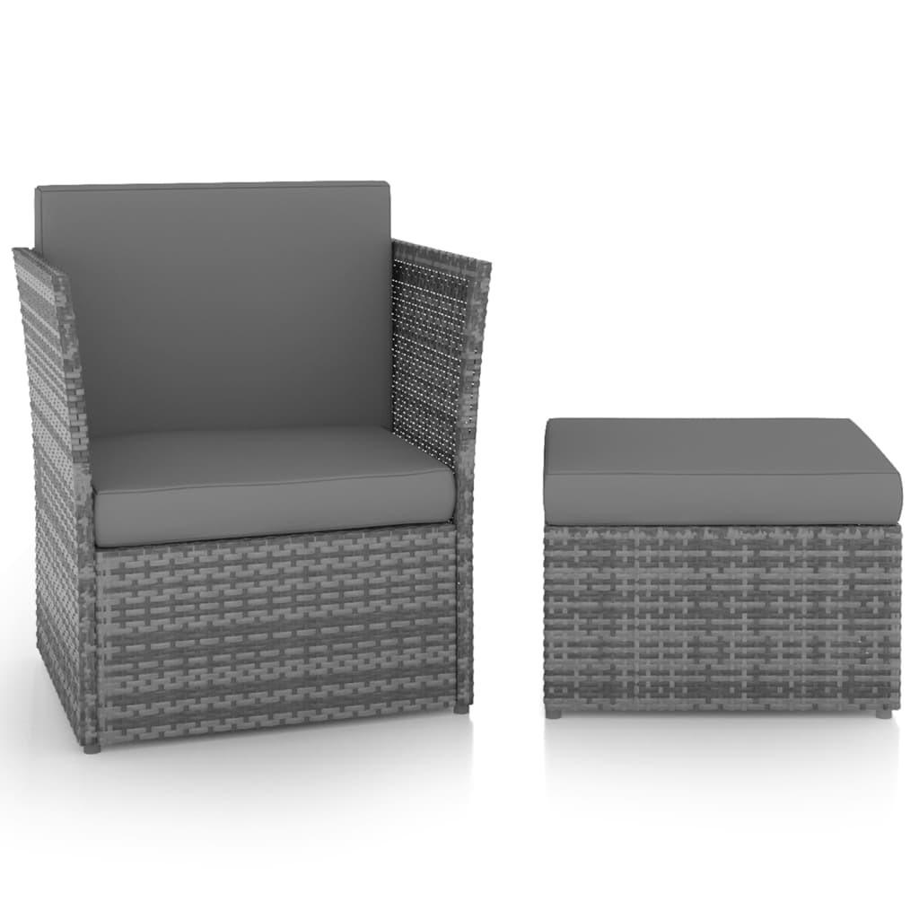 furnicato Gartensessel Anthrazit 77x73x77 cm