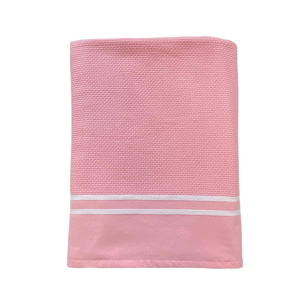 HAMAMTUCH mit Frotteefutter Waffle Candy 90x170 355g/m² - Pink, Textil (90/170cm) - LE COMPTOIR DE LA PLAGE