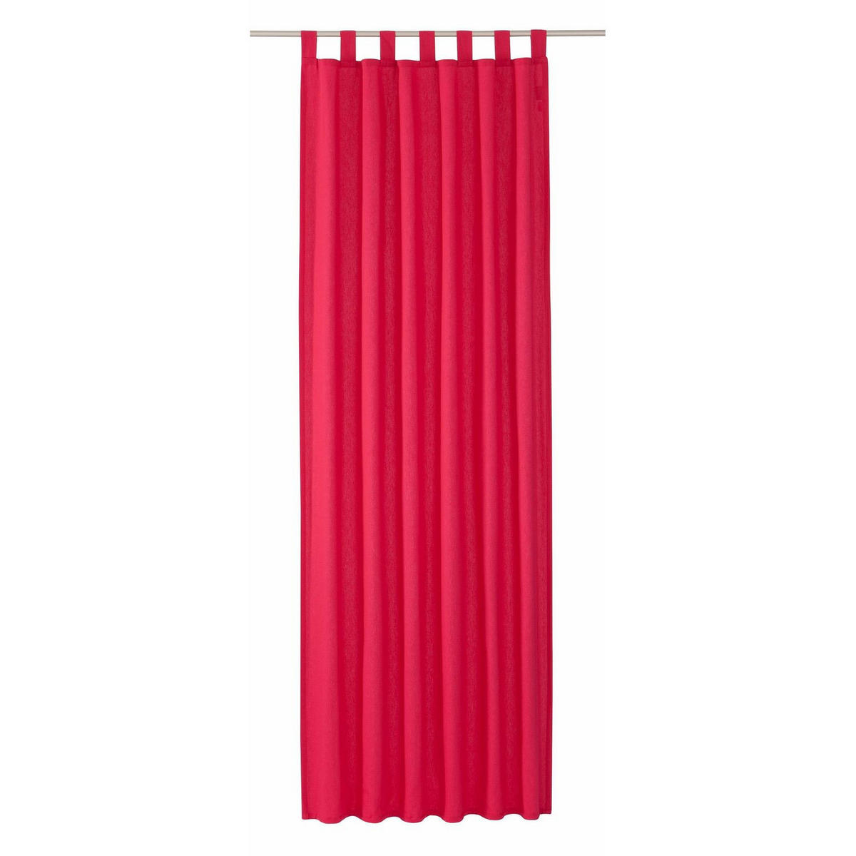 SCHLAUFENVORHANG IM UNI DESIGN DOVE Blickdicht - Beere, Textil (140/0.5/255cm) - Tom Tailor