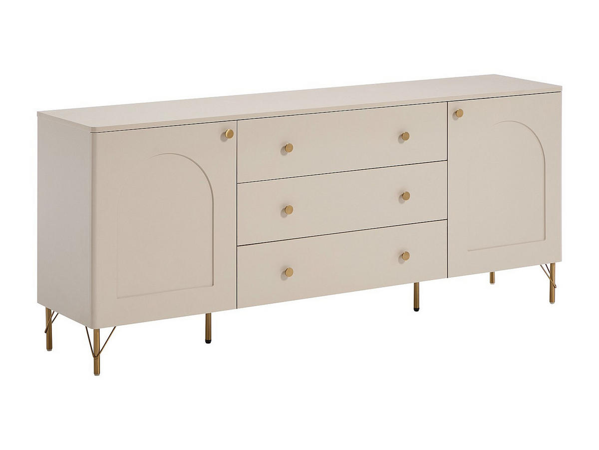 SIDEBOARD - 180 cm x 40 cm - holz - beige Alobara - Beige, Holz/Metall (180/75/40cm) - Vente-Unique