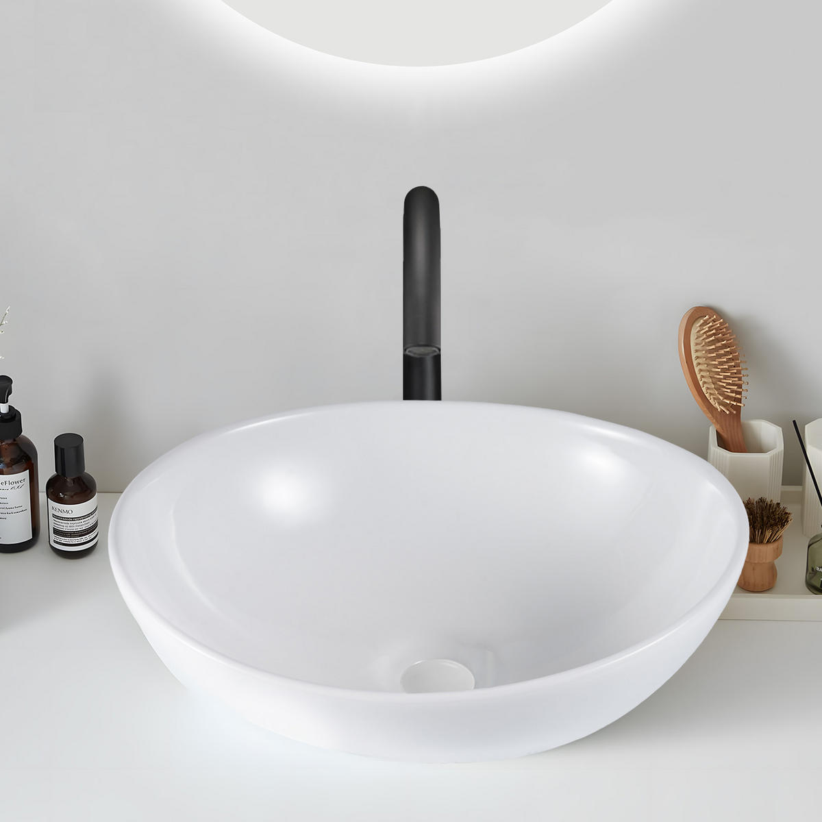 WASCHBECKEN Weiß 37/13.5/48 - Weiß, Keramik (37/13.5/48cm) - ZMH