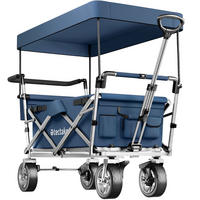 BOLLERWAGEN Nico, inklusive Tragetasche, Belastbarkeit 80 kg, blau - Blau, Metall (55.5/98/100cm) - tectake