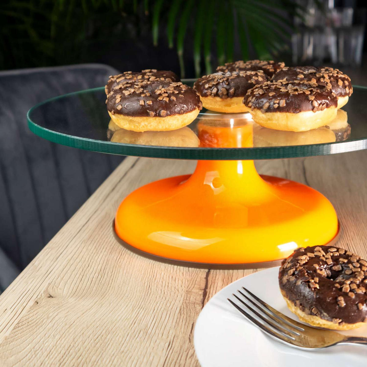 KUCHENPLATTE - Orange, Glas (30/10/30cm) - Intirilife