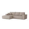 ECKSOFA MARCO 294/185 in Cord Beige mit Schlaffunktion links - Beige, Holz/Holzwerkstoff (294/185cm) - Deine Möbel 24