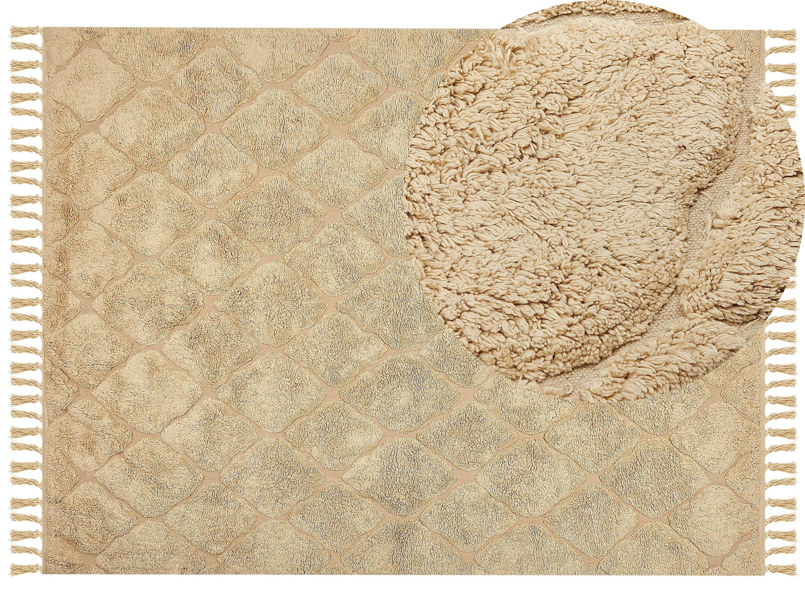 KURZFLOR-TEPPICH Sanliurfa 230/160 cm - Beige, Textil (160/230cm) - Beliani