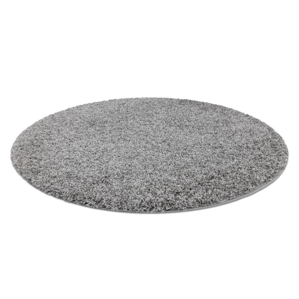 Thumbnail - rugsX Teppich, Grau, Textil, Rund, 160x160 cm, Teppiche & Böden, Teppiche, Hochflorteppiche & Shaggys