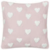 DEKOKISSEN Rosa 45/45 cm Gazania - Pink/Weiß, Textil (45/45/8cm) - Beliani