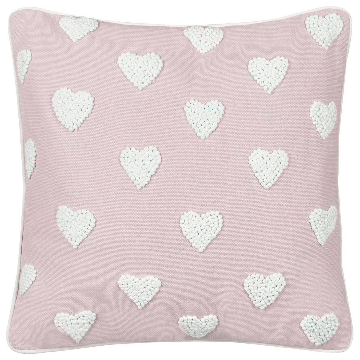 DEKOKISSEN 2er-Set Rosa 45/45 cm Gazania - Pink/Weiß, Textil (45/45cm) - Beliani