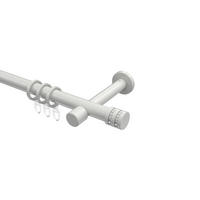 GARDINENSTANGEN-SET Prestige Estana 140 cm, 1-läufig, 20 mm Ø Weiß - Weiß, Metall (140cm) - INTERDECO